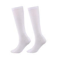 Chaussettes de compression athlétiques unisexes pour la course à pied, le cyclisme, l'équitation, avec logo personnalisé, en coton/fibre de bambou tricoté