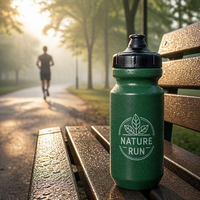 Bouteille d'eau en PP sans BPA, 610 ml, avec bouchon anti-fuite, logo personnalisé, OEM, bouteille de sport pour la salle de sport