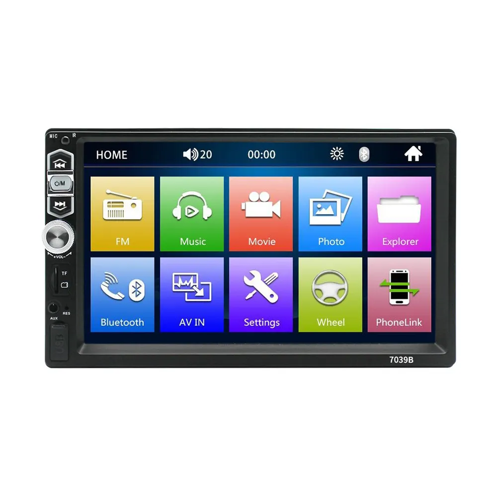 Autoradio 7 Zoll Stereo kapazitiver Touchscreen Auto Video mit Zubehör Spiegellink 2 DIN Auto MP5 Player