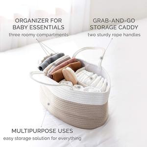 Panier de rangement pliable en corde de coton pour bébé, motif personnalisé, Offre Spéciale - Product Image 5