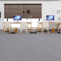 Dalles de moquette commerciales abstraites de luxe à installation facile pour bureaux, carrées 50x50, de haute qualité, écologiques, antidérapantes, en stock