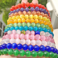 Nouvelles perles de pierre naturelle 4 6 8 10 12mm Jades Agates perles oeil de chat cristal perles en vrac pour la fabrication de bijoux accessoires de Bracelet à bricoler soi-même