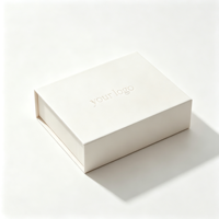 Boîte cadeau en papier personnalisée de luxe avec logo imprimé en couleur et insert en mousse noire, boîte cadeau pour ensemble de pots cosmétiques