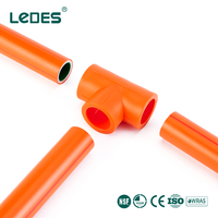 Raccords de tuyauterie PPR en T à 3 voies certifiés NSF, vert et orange, pour l'alimentation en eau – Vente directe usine
