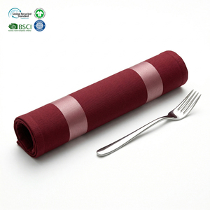 Servilletas de Jacquard de Algodón 100% Clásicas al por Mayor, 20x20 Pulgadas, con Dobladillo de Una Sola Aguja, Ideales para Organizadores de Fiestas y Recepciones de Boda - Product Image 1