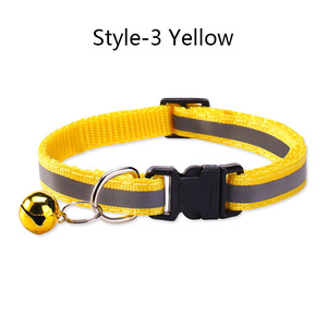 KingHon Collier de chat réfléchissant de 1.0cm de largeur Impression personnalisée Boucle réglable Collier de chien en nylon pour chat avec cloches - Product Image 4