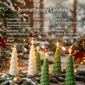 Vela Aromática con Forma de Árbol de Navidad, Vela Artesanal de Cera de Soya, Vela Aromaterapéutica, Decoración Navideña para el Hogar, Regalo - Product Image 6