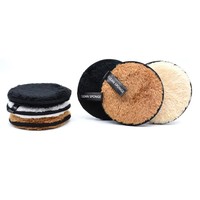 Disque démaquillant facial rond en coton microfibre épais, super doux, écologique, réutilisable et lavable