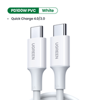 Ugreen-Câble USB C vers USB C 100W, chargeur rapide Pd 5a, 100W, câble de type C pour Macbook Ipad Pro, chargeur rapide Pd