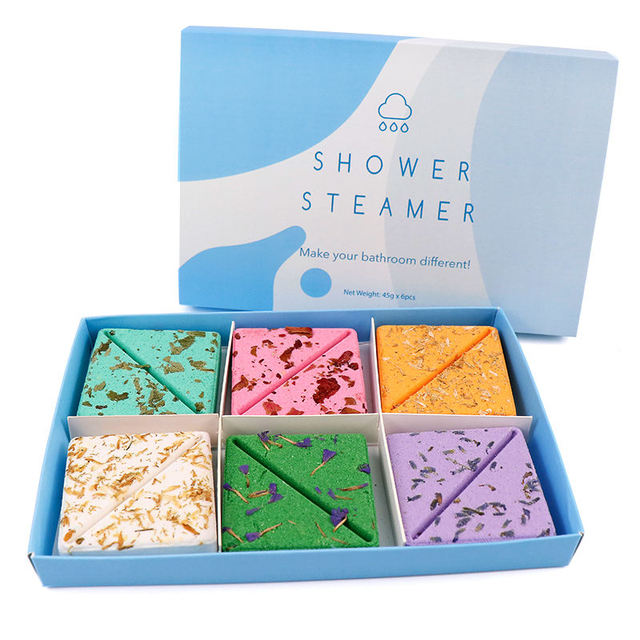 Oem Private Label Aromatherapy 12 Pack Shower Steamers With Pure Essential Oil Bath Bomb Shower Tablets Set