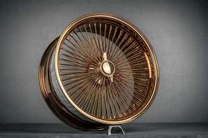 Velg Kawat Paduan Emas 22 26-Inci dengan Desain Rolling Spoke 5x114.3 Bolt Kondisi Baru Minimal Pemesanan 4 Buah - Product Image 3