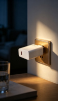 A1-7 120W Pengisi Daya Cepat Standar EU untuk Ponsel, QC3.0 Pengisi Daya Ponsel Cepat, Port USB-C Kompatibel dengan Ponsel