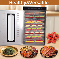 Commerciële voedseldroger met 24 trays, huishoudelijke dehydrator voor fruit en groenten, fruitdroogmachine