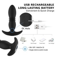 Kabelloser Ferngesteuerter Silikon-Prostata-Orgasmus-Massager Einziehbarer Analplug Unisex-Masturbator Sexspielzeug für Männer Großhandel