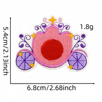 Patchs brodés personnalisés à coller au fer, à prix avantageux, en vente flash, avec un thème de petite fille princesse kawaii, pour la décoration