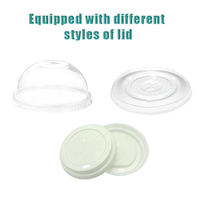 Ensemble de moules à sauce personnalisés écologiques de 2oz/3oz/4oz/5oz Ensemble de mini tasses à dessert en plastique PLA de 1oz avec couvercles