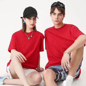 Camisetas personalizadas de talla grande sólidas de punto Formal de algodón 100% para hombre, serigrafía transpirable antiarrugas de alta calidad - Product Image 4