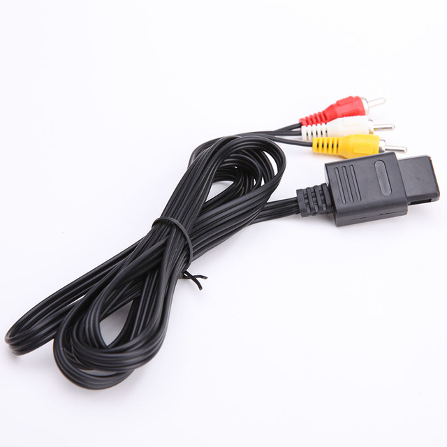 1.8m A/V TV Cable Cord RCA for N64 Game Player PVC Jacket 3A Fast Charging Braid Shielding