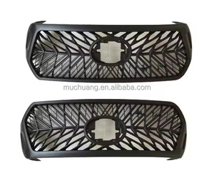 Nouveau Pare-chocs Avant Sportif Hilux Rocco 2019 avec Cadre de Calandre LED en ABS, Accessoires de Garniture Extérieure Homologués Chrome+Noir+Argent - Product Image 2