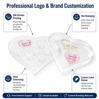 Boîte Cadeau en Plastique PET Transparente en Forme de Cœur Personnalisable et Écologique, Fourniture Directe Usine, Procédé Blister
