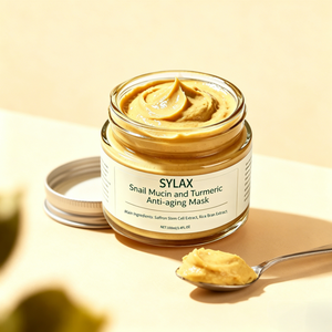 Masque visage anti-âge SYLAX avec mucine d'escargot, curcuma, soin hydratant nourrissant naturel pour femmes, anti-rides, éclaircissant - Product Image 1