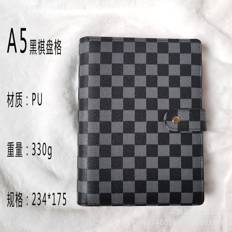 Damier noir A5 (pas de pages intérieures)