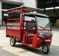 Tricycle électrique de transport de marchandises, moteur 2000W, toit solaire, robuste, 3 roues, pour le transport de passagers et de marchandises