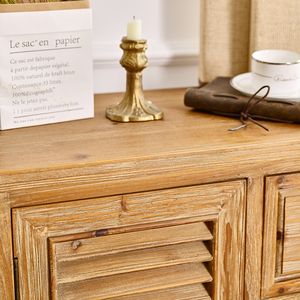 Buffet moderne INNOVA à 3 tiroirs en bois avec portes à volets pour entrée de ferme, cuisine, salle à manger, hôtel, salon, rangement - Product Image 5