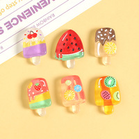 CHENXI Mini Gelato Estivo in Resina, Modellino Artistico Fai da Te per Custodie Telefono, Charm per Slime, Decorazioni Casa, Casa delle Bambole