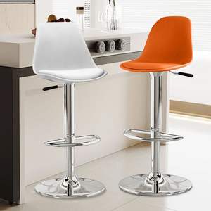 Professional Modern Foldable Height Adjustable <b>Swivel</b> Bar Stool Leather Seat Eco-Friendly Durable for Commercial Outdoor <b>Living</b> - Product Image 4