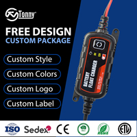 Chargeur de batterie intelligent universel 6V/12V 1.2A direct usine - Chargeur flottant portable personnalisé en gros pour batteries de 4Ah à 120Ah