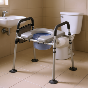 Asiento Elevador para Inodoro, Altura Ajustable, Equipo de Seguridad Portátil para Baño, Capacidad de 150 kg, Construcción de Acero - Product Image 2