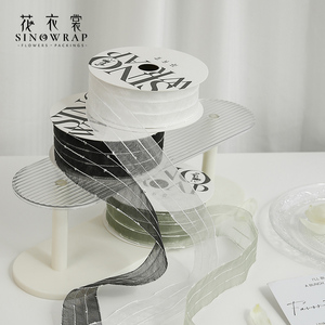 2025 Sinowrap mới lưới hoa Ribbon 3.8cm * 15y thiết kế độc đáo rắn màu sắc trang trí quà Tặng băng bán buôn Ngày Valentine - Product Image 6