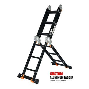 Escalera multiusos de aluminio resistente Escalera plegable multiusos de 20 pasos Tangga Lipat Pelbagai <span class=keywords><strong>Guna</strong></span> - Product Image 1