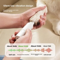 Lime à ongles électrique pour animaux de compagnie modèle T33T33 pour chats et chiens, rechargeable, deux vitesses avec lumière