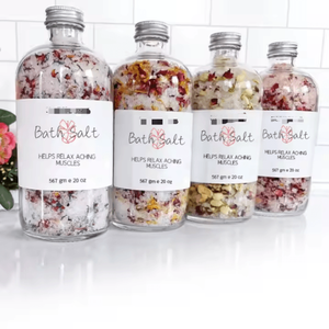 Sel de bain de luxe bio Himalaya lavande pétale de rose marque personnalisée usage corporel vente en gros - Product Image 3