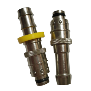 Raccords auto-bloquants standard français, droits, en laiton nickelé, à couplage rapide, à écoulement total, pour tuyau, <span class=keywords><strong>raccord</strong></span> de tuyauterie - Product Image 3