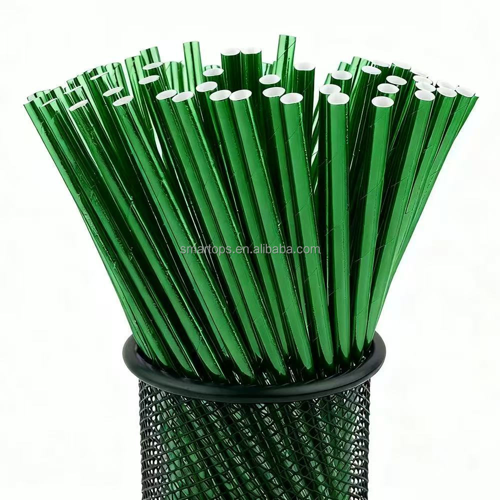 Smartops Different Size Colored Funny Drinking R Paper Straw Solid Color Paper Straw