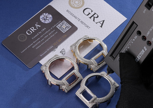 Montre Hip Hop <span class=keywords><strong>Gshock</strong></span>, bijoux vintage de luxe, argent sterling 925, sertie de diamants en moissanite VVS, lunette de montre - Product Image 6