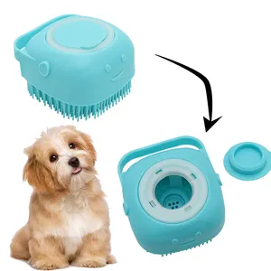 短い長い髪の犬と猫の洗濯のためのアマゾンの新しいデザインのグルーミングシャワーブラシ