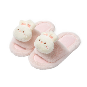 Transfrontalier pour <span class=keywords><strong>Amazon</strong></span> Ins ouvert mignon Animal fourrure en peluche pour pantoufles femmes maison intérieur <span class=keywords><strong>hiver</strong></span> en gros - Product Image 5