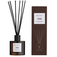 Mescente vente en gros bouteille en verre noir bâtons de rotin parfum naturel fleur huile essentielle diffuseur de roseau