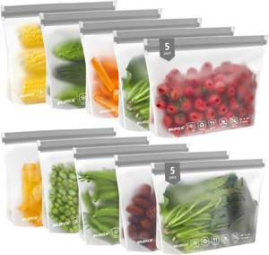 Reusable Ziplock Food Bags PE <b>Plastic</b> Storage Bags for <b>Kitchen</b> Use Factory Supply - Product Image 1