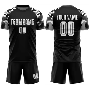 เสื้อฟุตบอลโพลีเอสเตอร์ 100% แบบสั่งทำพิเศษ พร้อมบริการ OEM ระบายอากาศได้ดี นุ่ม ยืดหยุ่น แห้งเร็ว ป้องกันแบคทีเรีย ชุดกีฬาฟุตบอล - Product Image 4
