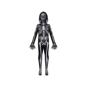 Costume de squelette Yiku, combinaison à capuche intégrale pour adultes et enfants, Halloween, cosplay, style gothique, design sans couture - Product Image 2