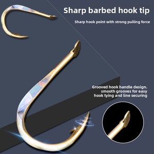 HAYABUSA Gancho de Cuerda Mágica Gancho Suelto BS301 Golden Pineapple Live Shrimp Chapter Red Bream Carcass Hook - Product Image 4