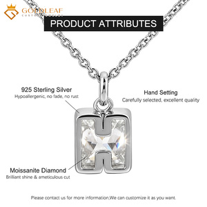 Goldleaf Wholesale 1CT Round Brilliant Cut Bezel Set Moissanite GRA Certified Gift <b>Pendant</b> Necklace 925 <b>Silver</b> Unisex - Product Image 6