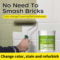 Peinture de rénovation en gros pour revêtement de sol en carrelage acrylique antidérapant et imperméable pour murs de salle de bain et carreaux de céramique, application au pinceau