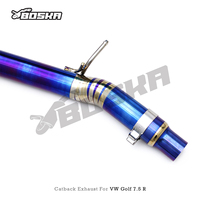 Vannes électriques en titane d'usine, échappement Catback pour VW GOLF 7/7.5 MK7/MK7.5 R 2.0T 2014-2020, tuyaux d'échappement en titane tuning
