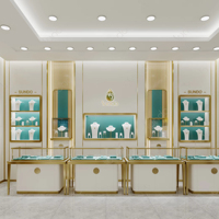 Idées de design d'intérieur pour bijouteries Sundo Elegance Gemstones, présentoirs de bijoux, vitrines de luxe.